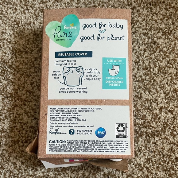 Pampers Pure Hybrid Reusable Cloth Diaper Cover, One Size - Jungle print - Picture 3 of 6